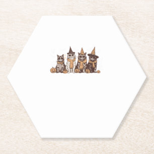 Dessous-de-verre En Papier Chat mignon Halloween Kitty Halloween Animal Anima