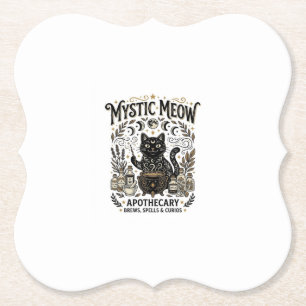 Dessous-de-verre En Papier Chat Mystique Miaou Sorcière Apothicaire Mystique 