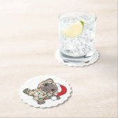 Dessous-de-verre En Papier Chat Noël Animaux d'hiver Chats (En situation)