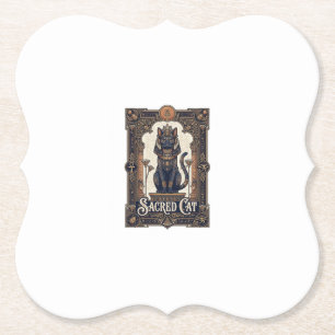 Dessous-de-verre En Papier Chat Sacré Chat Égypte Antique Vintage Vector Art