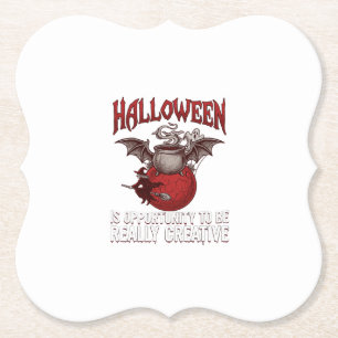 Dessous-de-verre En Papier Chaudière ailée de chauve-souris d'Halloween Sorci