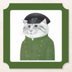 Dessous-de-verre En Papier CHAUFFEUR CAT Dessous de verre en papier
