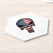 Dessous-de-verre En Papier Chemise 4 juillet pour femmes hommes drapeau améri (Incliné)