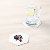 Dessous-de-verre En Papier Chemise 4 juillet pour femmes hommes drapeau améri (En situation)