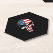 Dessous-de-verre En Papier Chemise 4 juillet pour femmes hommes drapeau améri (Incliné)