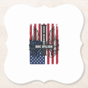 Dessous-de-verre En Papier Chemise à ailes de croix patriotique d'une nation