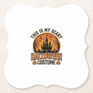Dessous-de-verre En Papier Chemise Château Hanté Costume Halloween Vintage De