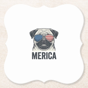 Dessous-de-verre En Papier Chemise de conception de gravure vintage Merica Pu