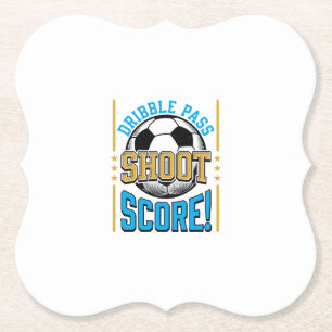 Dessous-de-verre En Papier Chemise de football vintage dribble passe tir scor