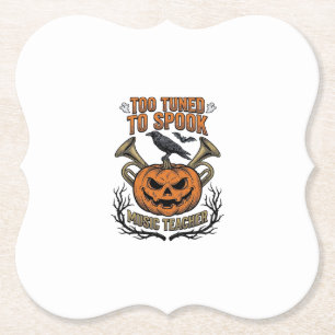 Dessous-de-verre En Papier Chemise de gravure de citrouille Halloween profess