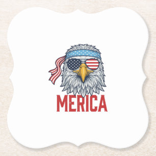 Dessous-de-verre En Papier Chemise de gravure vintage Merica Eagle patriotiqu