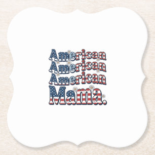 Dessous-de-verre En Papier Chemise de gravure vintage patriotique American Ma