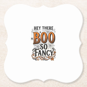 Dessous-de-verre En Papier Chemise de Halloween Boo Gravure Vintage Mignonne