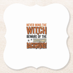 Dessous-de-verre En Papier Chemise de sorcière d'Halloween Méfiez-vous du dac