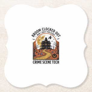 Dessous-de-verre En Papier Chemise de technicien de scène de crime drôle de H