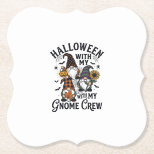 Dessous-de-verre En Papier Chemise d'équipage de gnome Halloween Gravure Vint