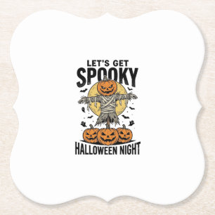 Dessous-de-verre En Papier Chemise Épouvantail Citrouille Graphique Halloween