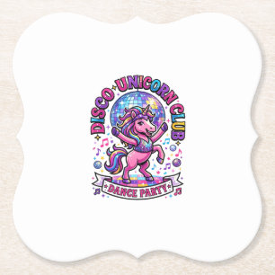 Dessous-de-verre En Papier Chemise graphique du club de disco licorne commerc