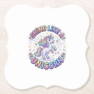 Dessous-de-verre En Papier Chemise graphique Licorne Brille Comme une Licorne