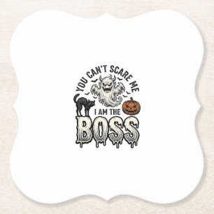 Dessous-de-verre En Papier Chemise Halloween Boss Ghost Gravure Vintage Desig