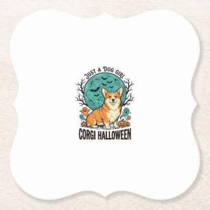 Dessous-de-verre En Papier Chemise Halloween Corgi pour filles aimant les chi