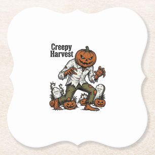 Dessous-de-verre En Papier Chemise Halloween Vintage Monstre Tête de Citrouil