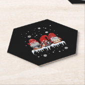 Dessous-de-verre En Papier Chemise rouge Gnome Noël Gnomies roux Machine à co (Incliné)