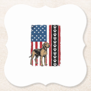 Dessous-de-verre En Papier Chemise vintage patriotique empreinte de patte de