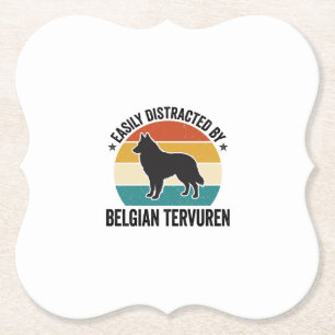 Dessous-de-verre En Papier Chemise vintage pour amateur de Tervuren belge_1