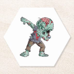 Dessous-de-verre En Papier Chemises d'Halloween Zombies Dabbing, Halloween 20