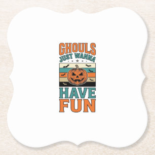 Dessous-de-verre En Papier Chemises Halloween Les Ghouls Anciens Veulent S'am