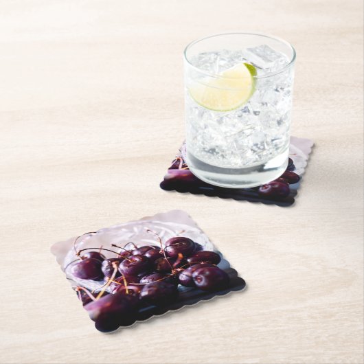 Dessous-de-verre En Papier Cherry (En situation)