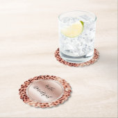 Dessous-de-verre En Papier Chic Joli Rose Gold Leopard (En situation)