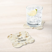 Dessous-de-verre En Papier Chic Western Gold White Cream Cowhide (En situation)