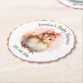 Dessous-de-verre En Papier Chick bébé mignon (Incliné)
