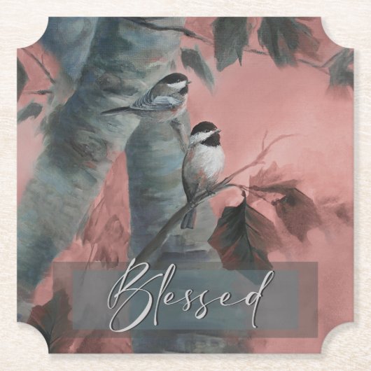 Dessous-de-verre En Papier Chickadees Blessed [special edition] (Devant)