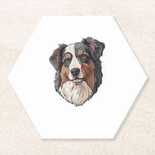 Dessous-de-verre En Papier Chien berger australien