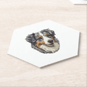 Dessous-de-verre En Papier Chien berger australien (Incliné)