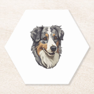 Dessous-de-verre En Papier Chien berger australien
