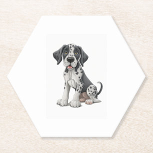 Dessous-de-verre En Papier Chien chiot dalmate Premium Scoop