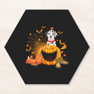 Dessous-de-verre En Papier Chien dalmate Halloween Chien dalmate Halloween