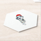 Dessous-de-verre En Papier Chien drôle Grand Danse Noël Noël Noël Chapeau Noë (Incliné)