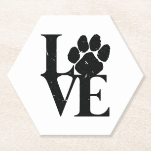 Dessous-de-verre En Papier Chiens Aiment Chiens