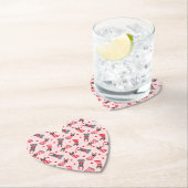 Dessous-de-verre En Papier Chiens de Saint-Valentin (En situation)