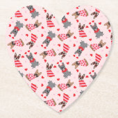 Dessous-de-verre En Papier Chiens de Saint-Valentin (Devant)
