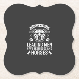 Dessous-de-verre En Papier Chiens et chevaux menant les hommes