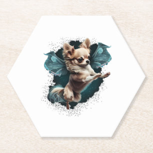 Dessous-de-verre En Papier Chihuahua Ballerina Danse de ballet