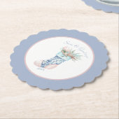 Dessous-de-verre En Papier Chinoiserie Coastal Seashell Stocking (Incliné)