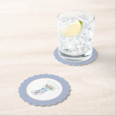 Dessous-de-verre En Papier Chinoiserie Coastal Seashell Stocking (En situation)