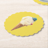 Dessous-de-verre En Papier Chiot à crème glacée - Sucré et frais (Incliné)
